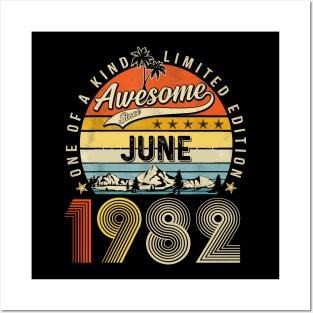 Awesome Since June 1982 Vintage 41st Birthday Posters and Art